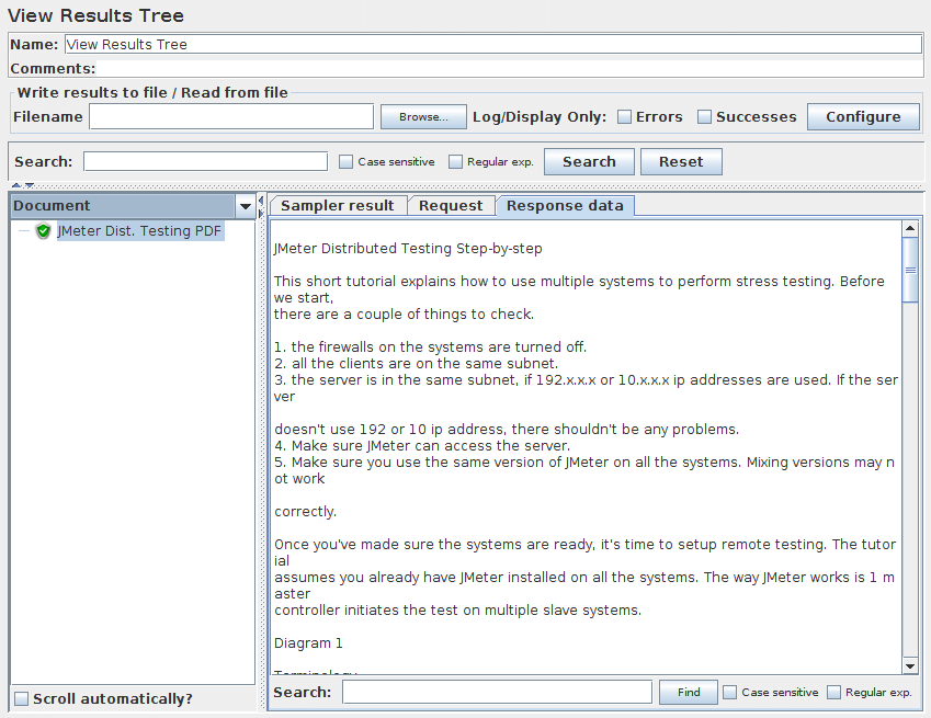 Figure 9b Sample Document (here PDF) display