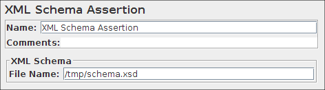 Screenshot for Control-Panel of XML Schema Assertion