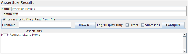 Figure 16 - Assertion Listener Results (Pass)