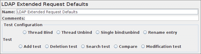 Screenshot for Control-Panel of LDAP Extended Request Defaults