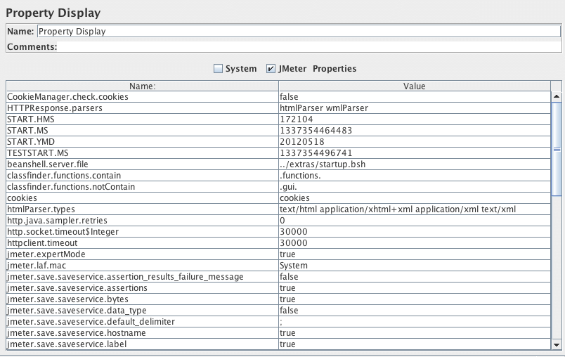 Screenshot for Control-Panel of Property Display
