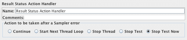 Screenshot for Control-Panel of Result Status Action Handler