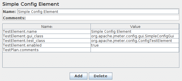 Screenshot for Control-Panel of Simple Config Element