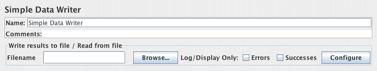 Result file configuration panel