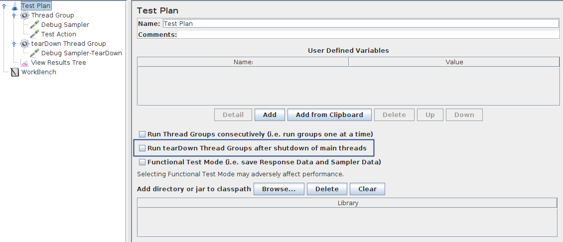 Figure 1 - Run tearDown Thread Groups after shutdown of main threads