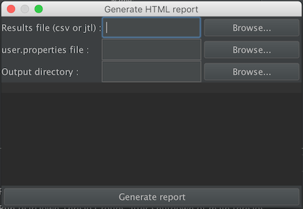 Figure 14.1. HTML Report Dialog Menu