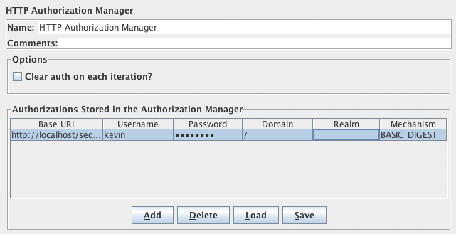 Figure 11 - Authorization Manager Control Panel