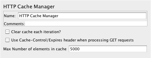 Screenshot for Control-Panel of HTTP Cache Manager