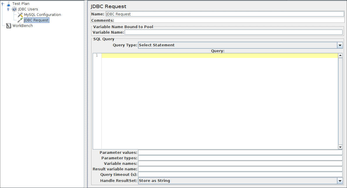 
Figure 7.4. JDBC Request