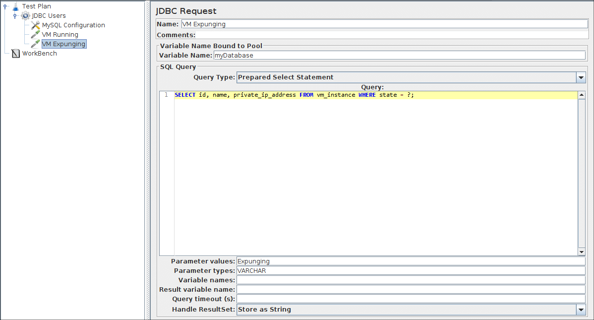 
Figure 7.6. JDBC Request for the second request