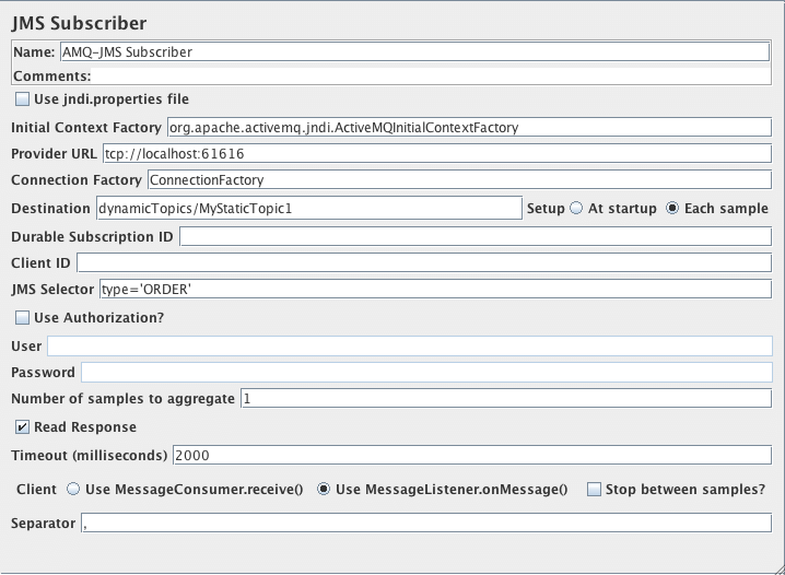 
Figure 12.2. JMS Subscriber