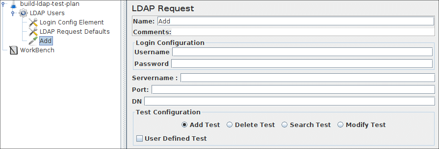 
                  Figure 8a.4.1 LDAP Request for Inbuilt Add test