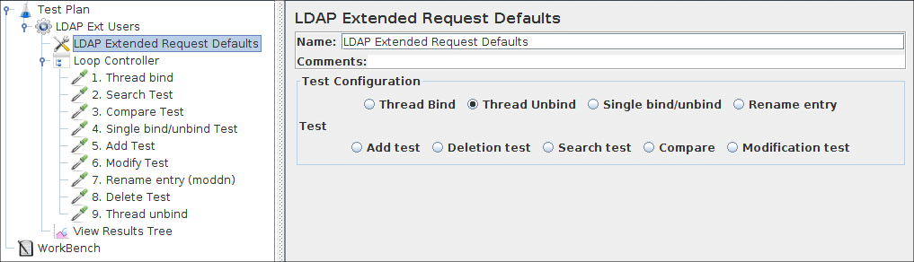 
  Figure 9b.2 LDAP Defaults for our Test Plan