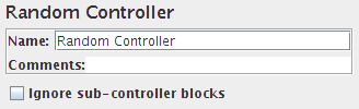 Screenshot for Control-Panel of Random Controller