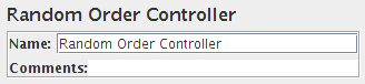 Screenshot for Control-Panel of Random Order Controller
