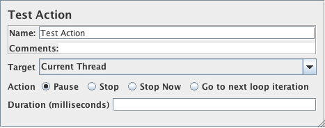 Screenshot for Control-Panel of Flow Control Action