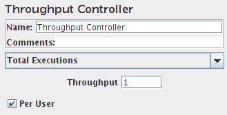 Screenshot for Control-Panel of Throughput Controller