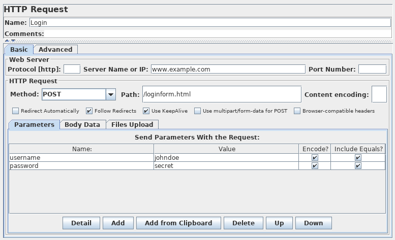 
Figure 5.8. Sample HTTP login request