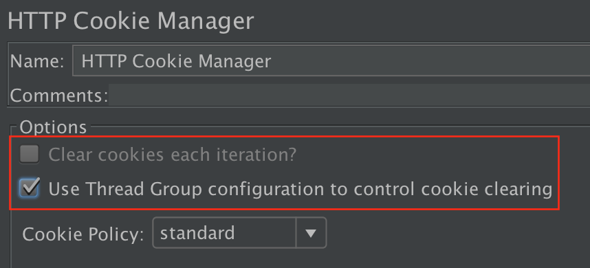 
图4.10。 使用线程组控制CookieManager